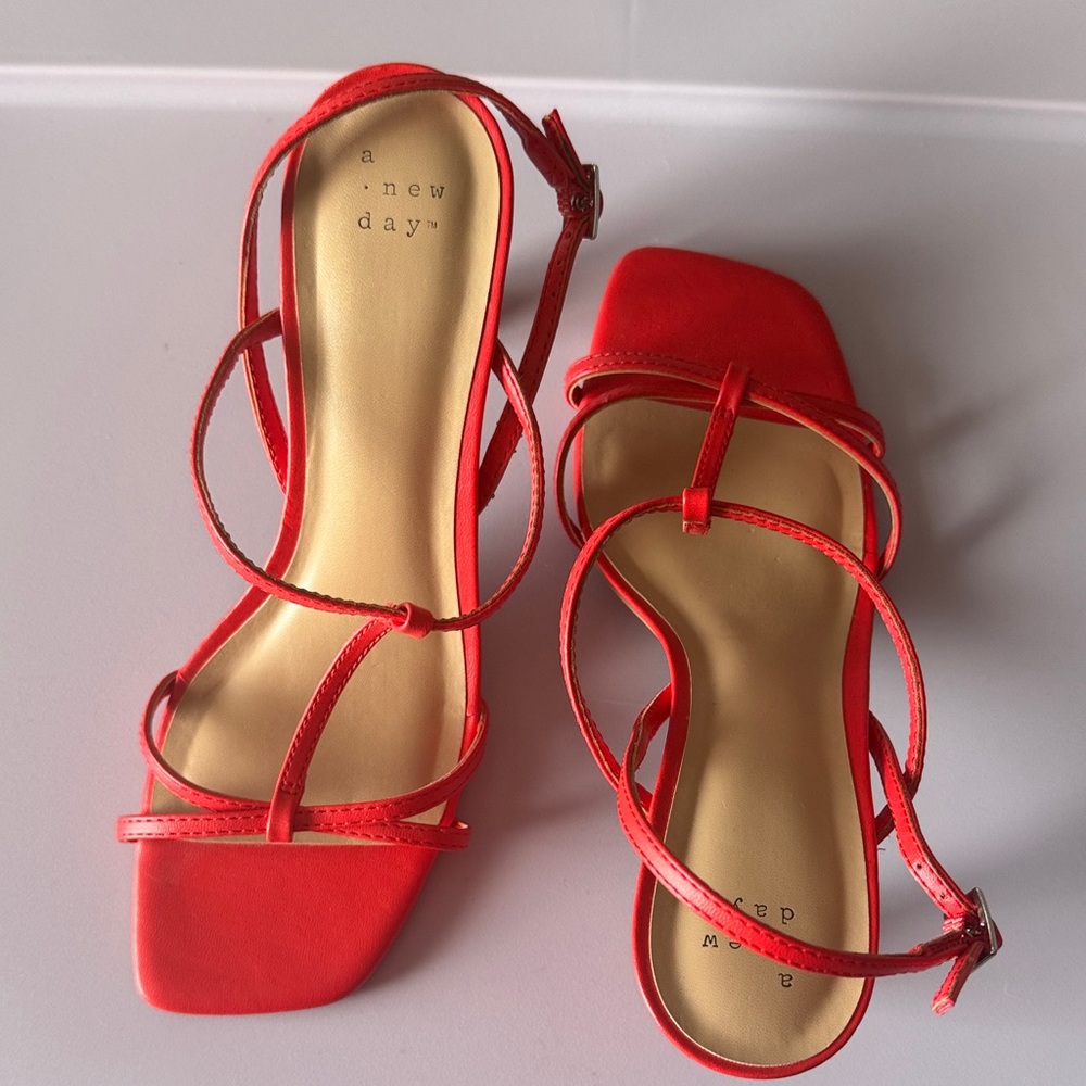 A New Day Women's Bright Red Sandals